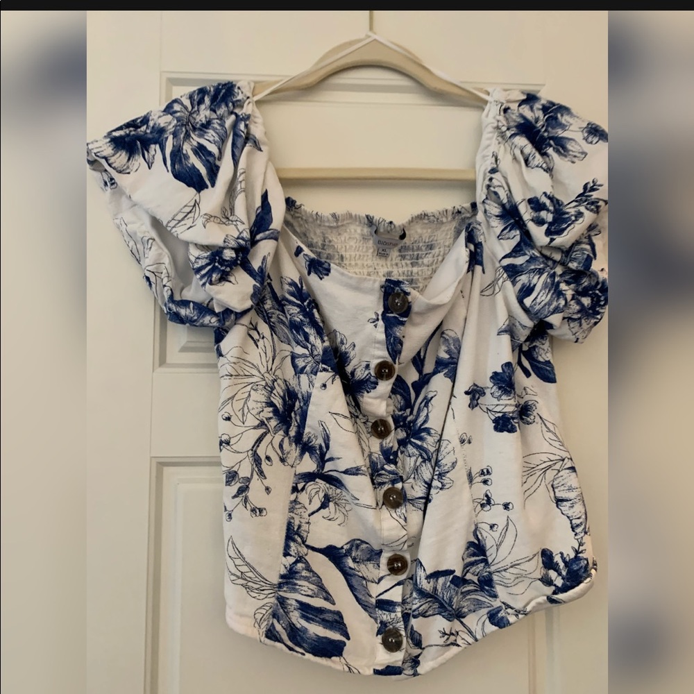 Blue White Floral